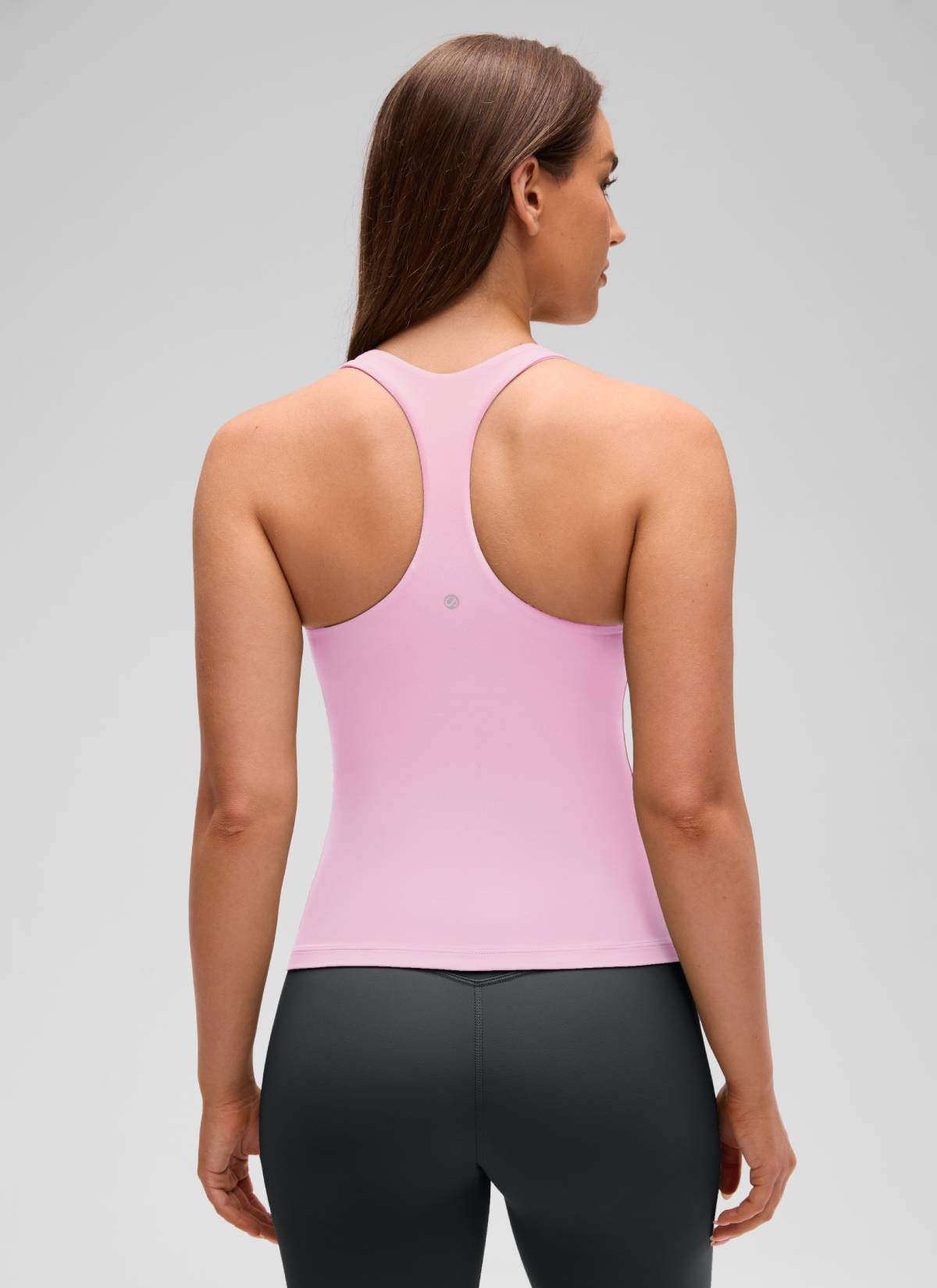 CRZ YOGA Damen Butterluxe Racerback TankTops mit Integriertem BH Rosa Pfingstrose