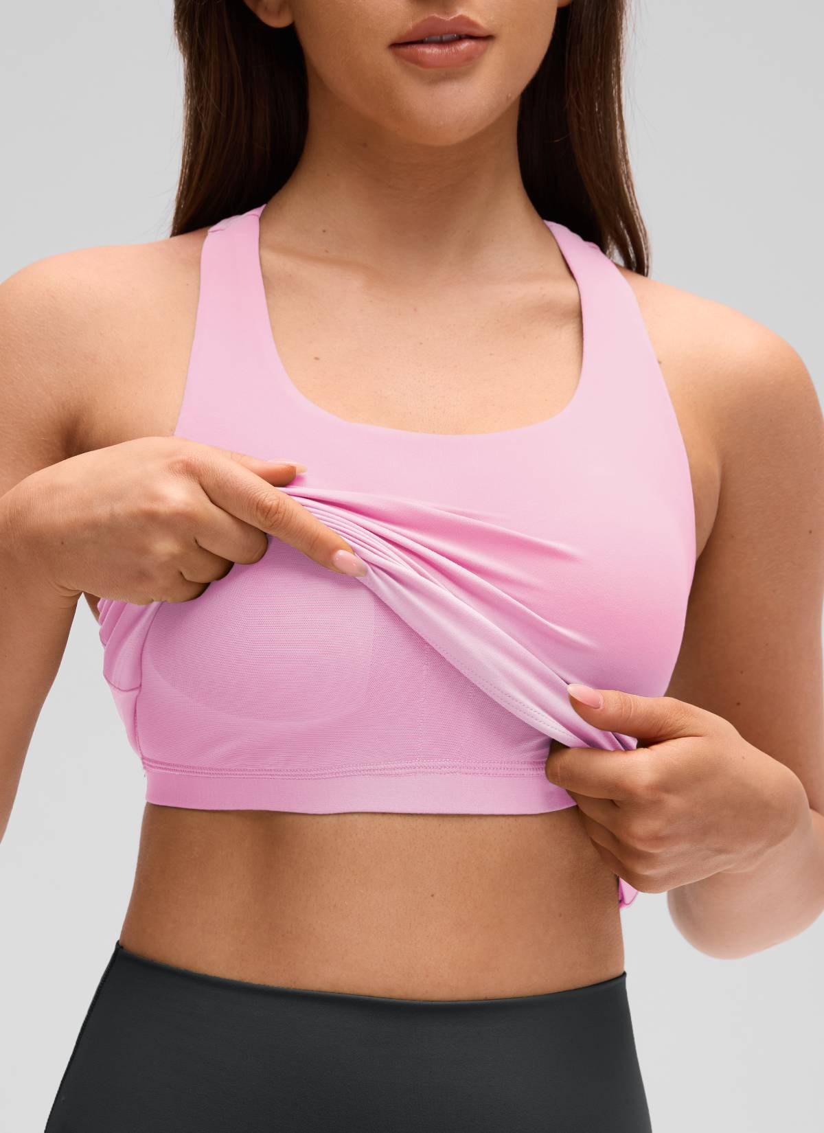 CRZ YOGA Damen Butterluxe Racerback TankTops mit Integriertem BH Rosa Pfingstrose