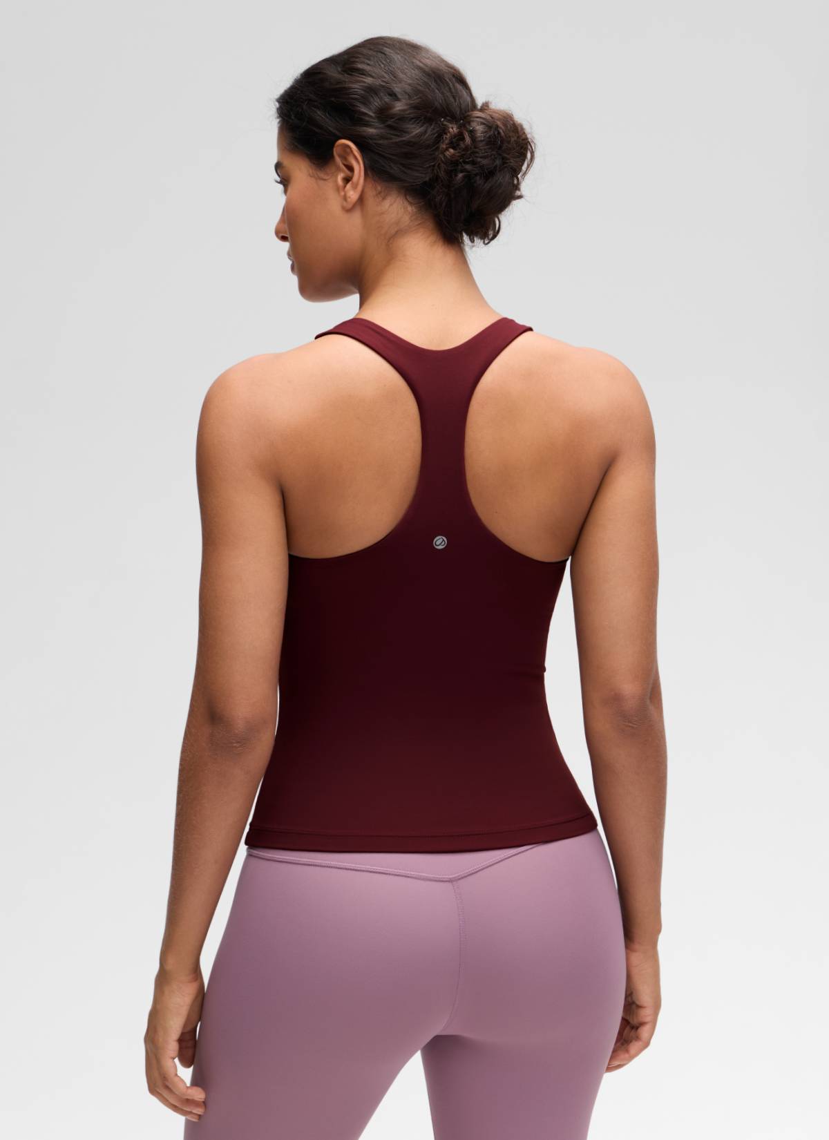 CRZ YOGA Damen Butterluxe Racerback TankTops mit Integriertem BH Roter Merlot