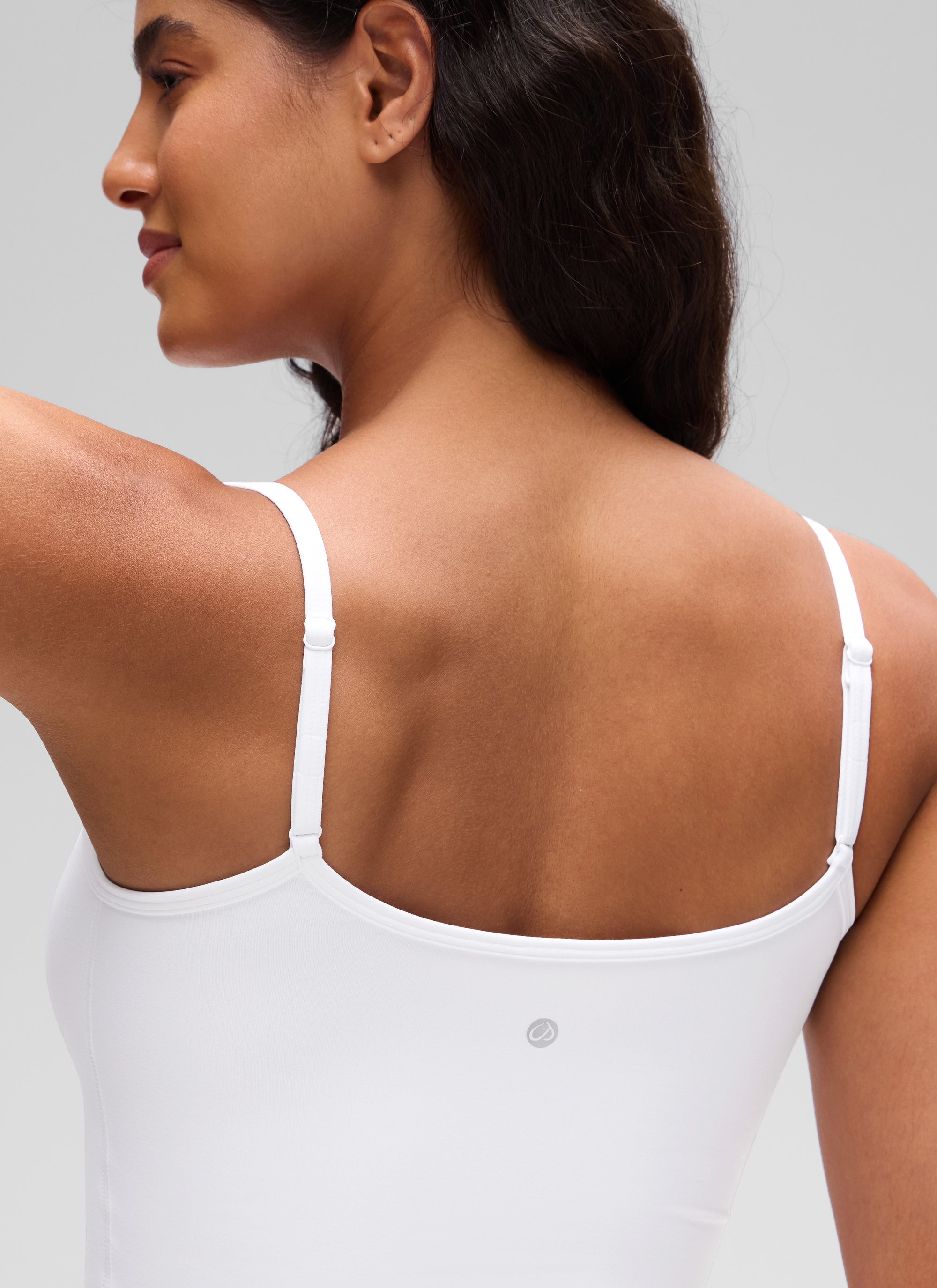 CRZ YOGA Damen Butterluxe Doppelt Gefüttert Camisole Tops Weiss