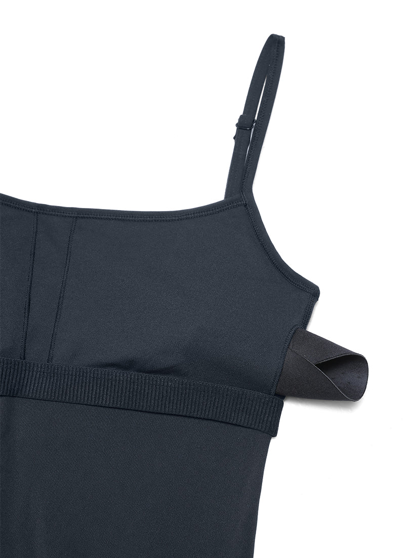 CRZ YOGA Damen Butterluxe Verstellbare Spaghetti Träger Bodysuit Echte Marine