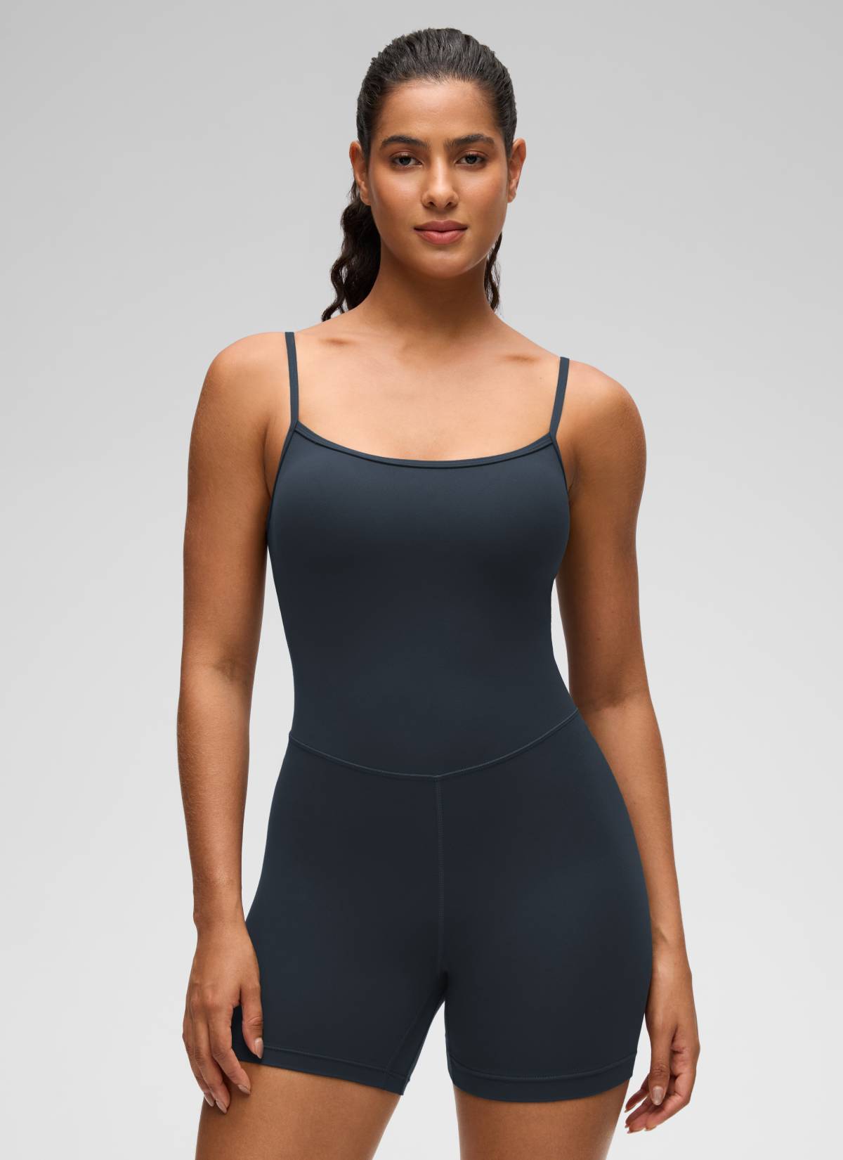 CRZ YOGA Damen Butterluxe Gepolstert Shaping Bodysuit Figurformender Echte Marine