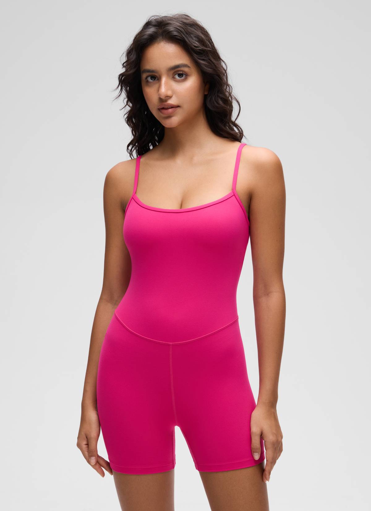 CRZ YOGA Damen Butterluxe Gepolstert Shaping Bodysuit Figurformender Granita Pink