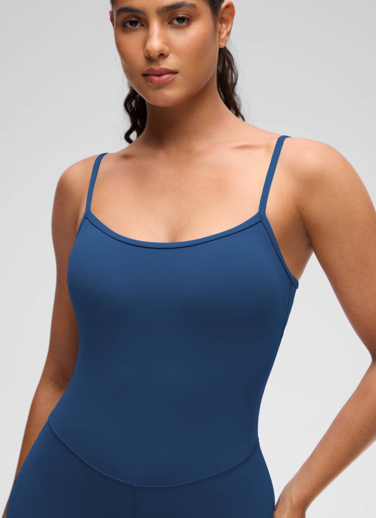 CRZ YOGA Damen Butterluxe Gepolstert Shaping Bodysuit Figurformender FRANZÖSISCHE MARINE