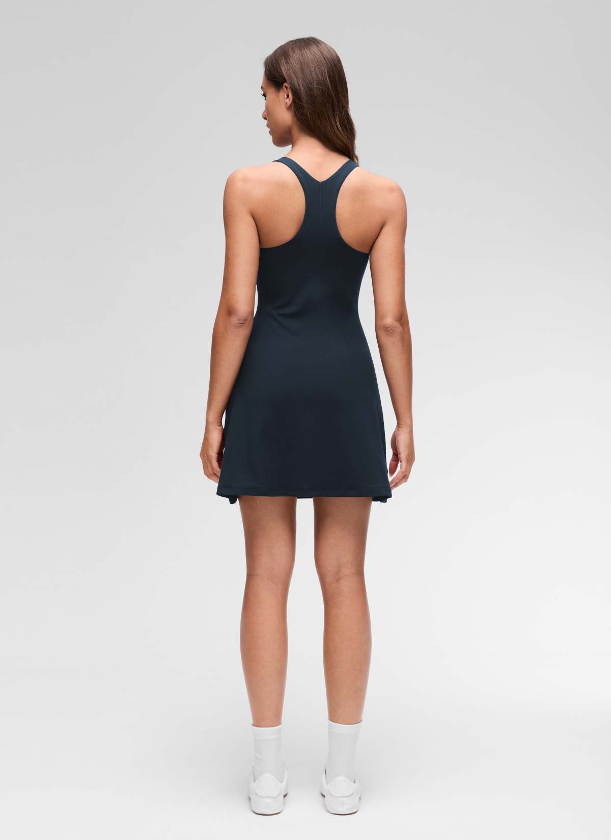 CRZ YOGA Women's Butterluxe Casual High Neck Racerback Mini Dress Echte Marine