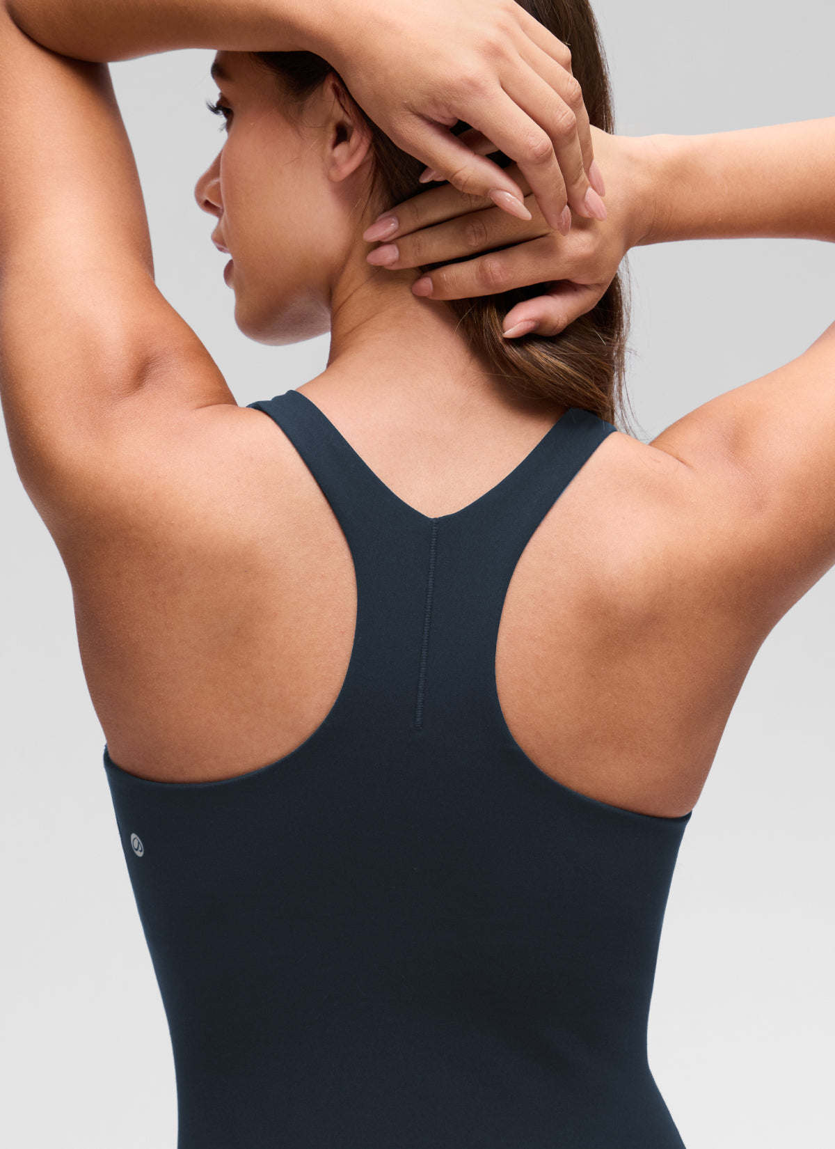 CRZ YOGA Women's Butterluxe Casual High Neck Racerback Mini Dress Echte Marine