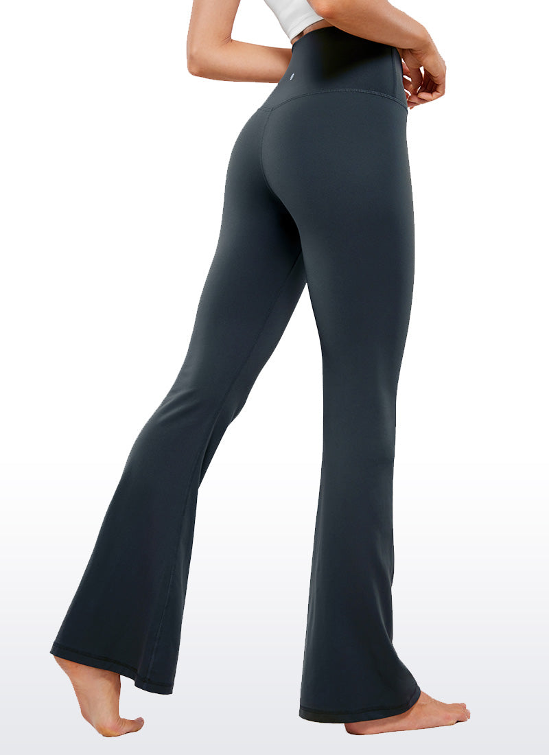 CRZ YOGA Damen Butterluxe Bootcut Yoga Leggings Crossover - 74cm Echte Marine