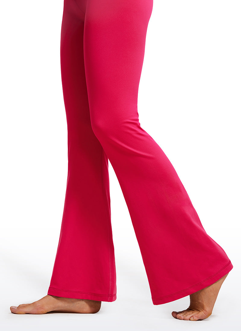 CRZ YOGA Damen Butterluxe Bootcut Yoga Leggings Crossover - 79cm Viva Magenta