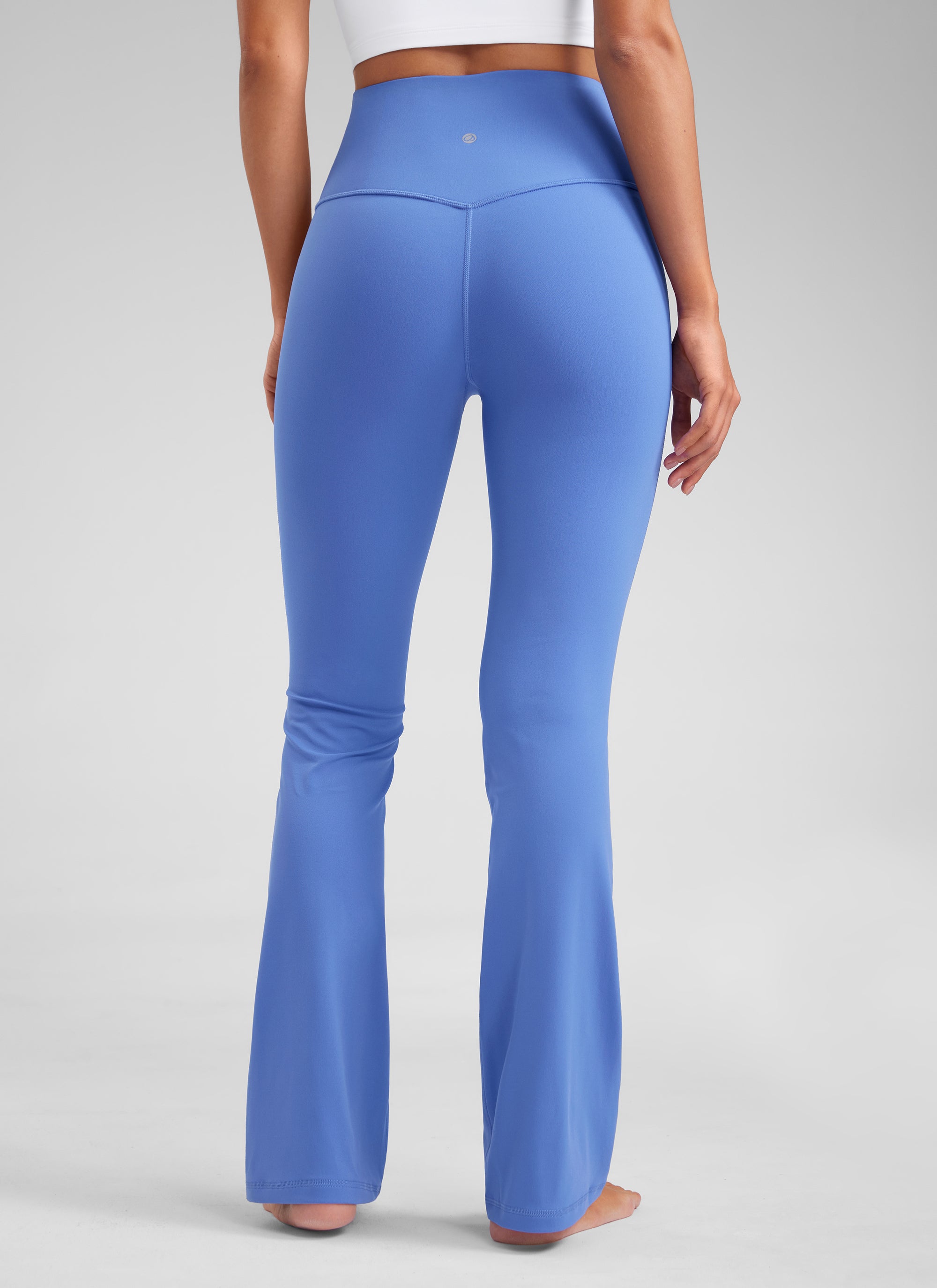 CRZ YOGA Damen Butterluxe Flared Schlaghose Yogahose Leggings - 77.5cm Wildes Indigo