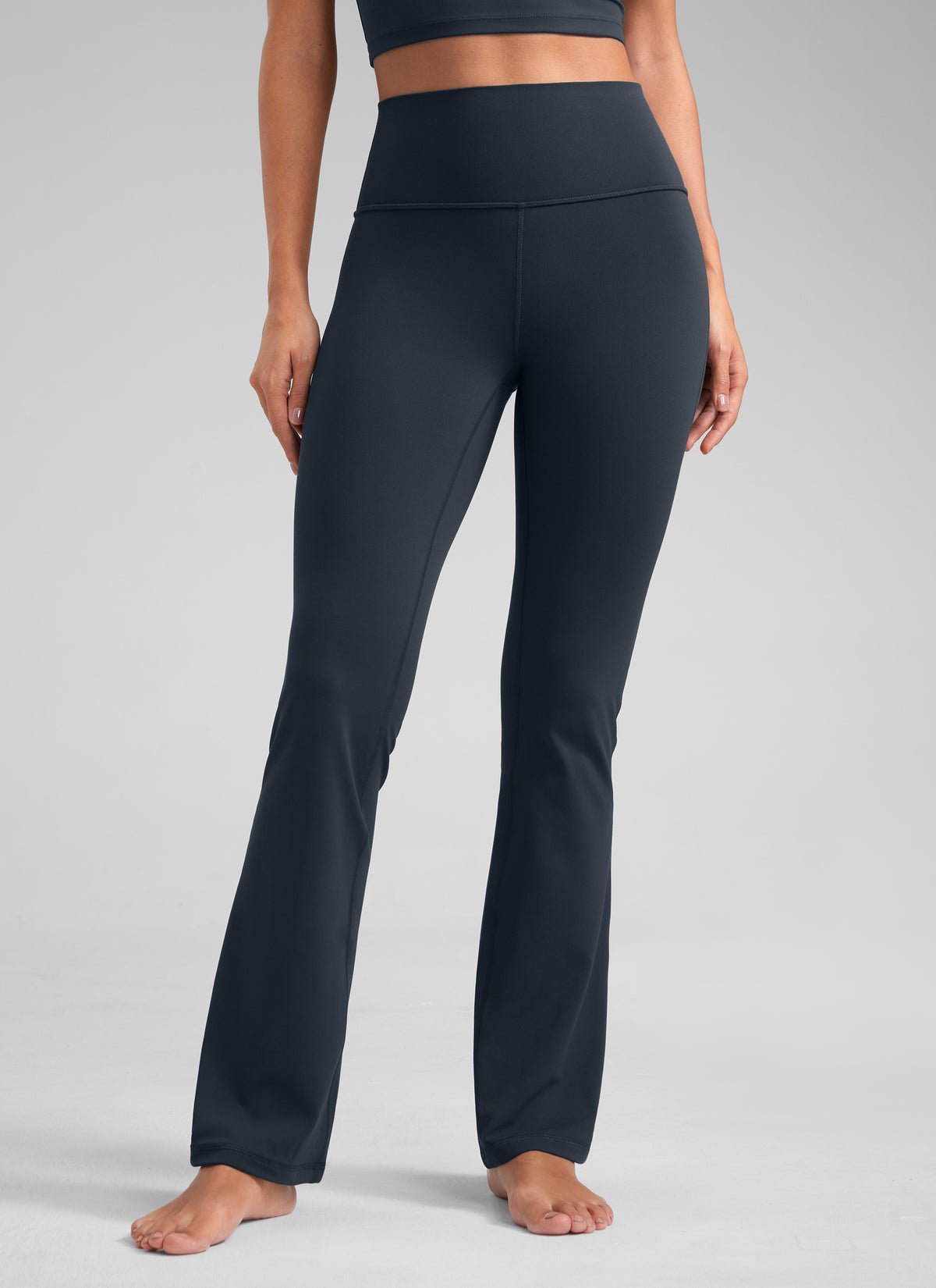 CRZ YOGA Damen Butterluxe Flared Schlaghose Yogahose Leggings - 77.5cm Echte Marine