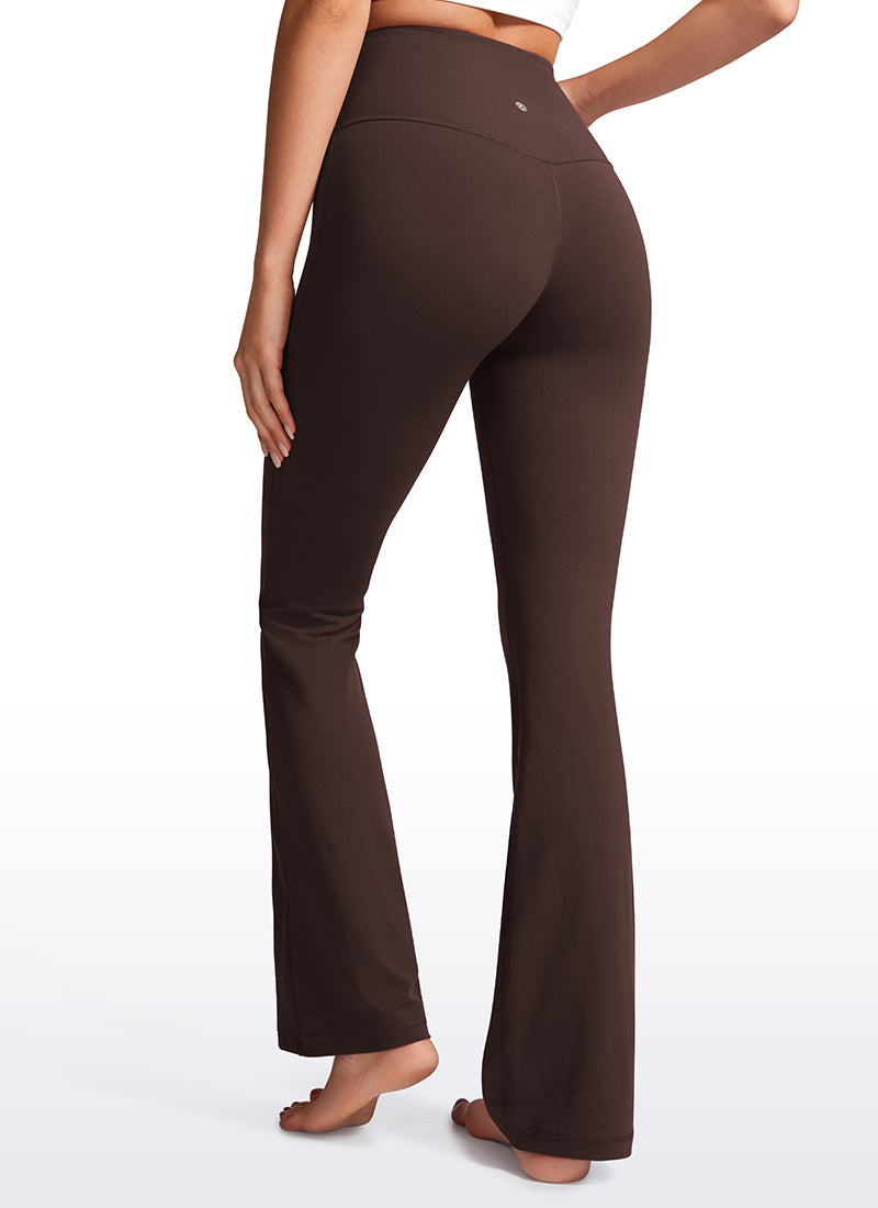 CRZ YOGA Damen Butterluxe Flared Sporthose Leggings - 81cm Heißes Fudge-Brown