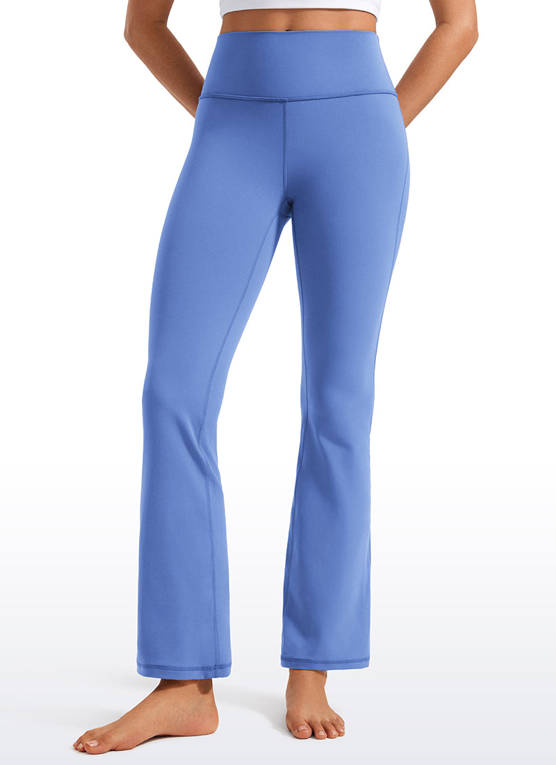 CRZ YOGA Damen Butterluxe Flared Schlaghose Yogahose Leggings - 74cm Wildes Indigo