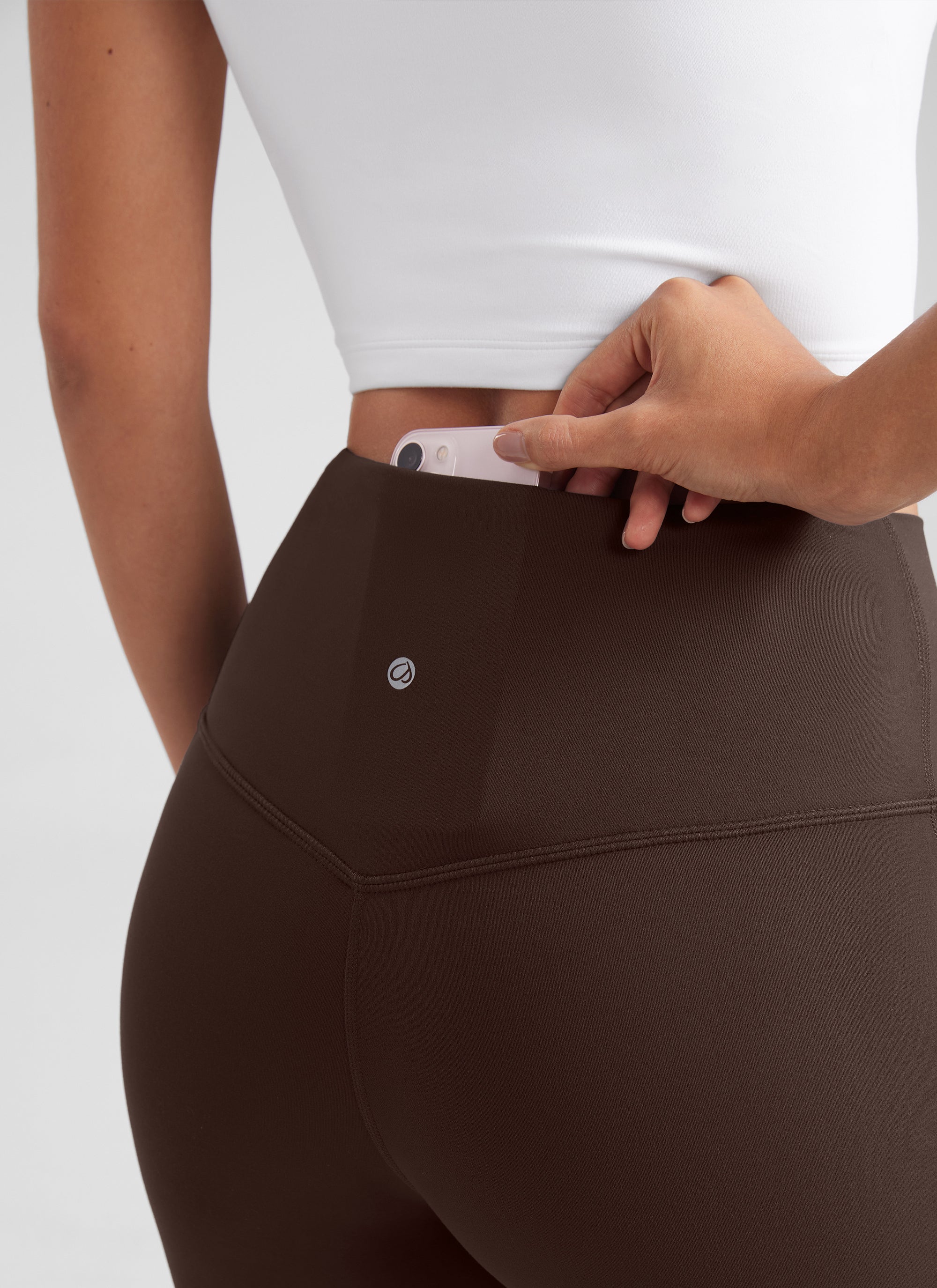 CRZ YOGA Damen Butterluxe Flared Schlaghose Yogahose Leggings - 74cm Heißes Fudge-Brown