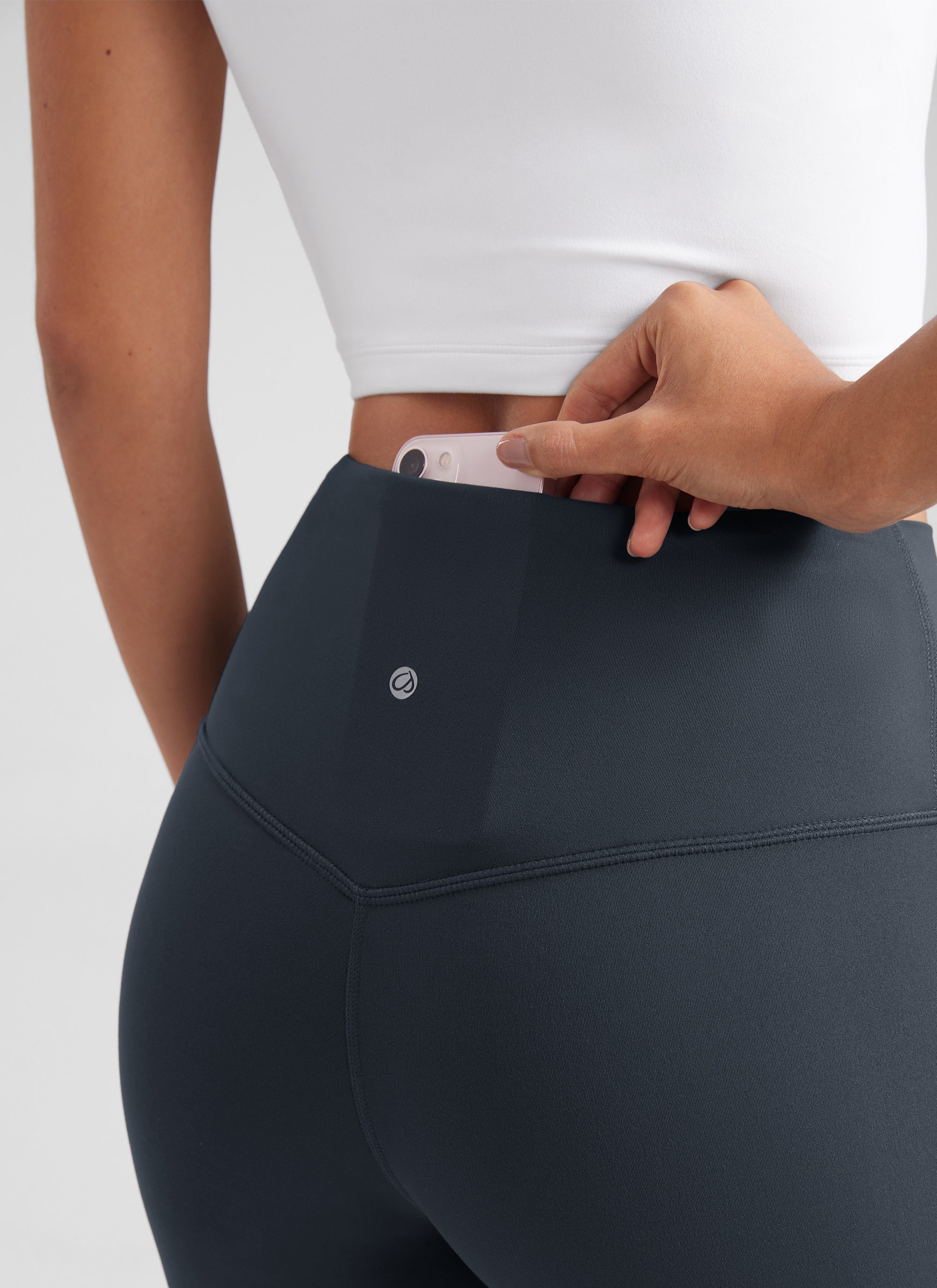 CRZ YOGA Damen Butterluxe Flared Schlaghose Yogahose Leggings - 74cm Echte Marine