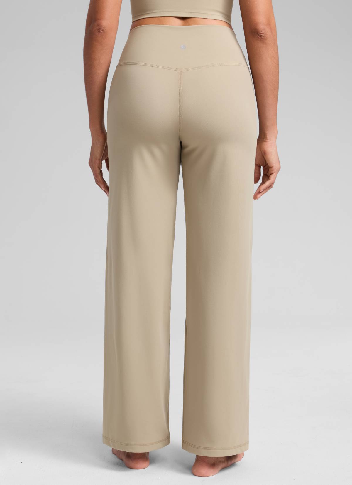 CRZ YOGA Damen Butterlift Weites Bein Hose mit Taschen - 74cm Eiche