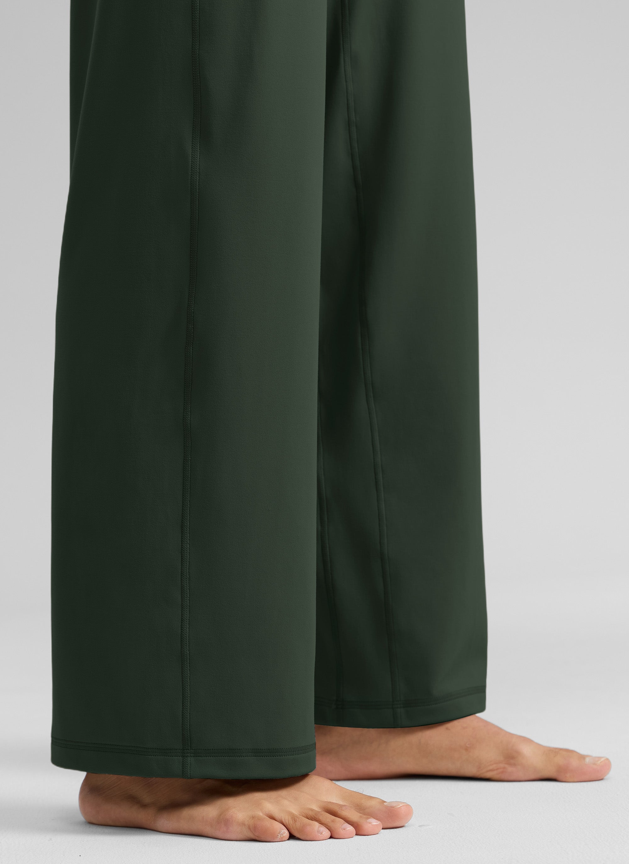 CRZ YOGA Damen Butterlift Weites Bein Hose mit Taschen - 79cm Legende Grün