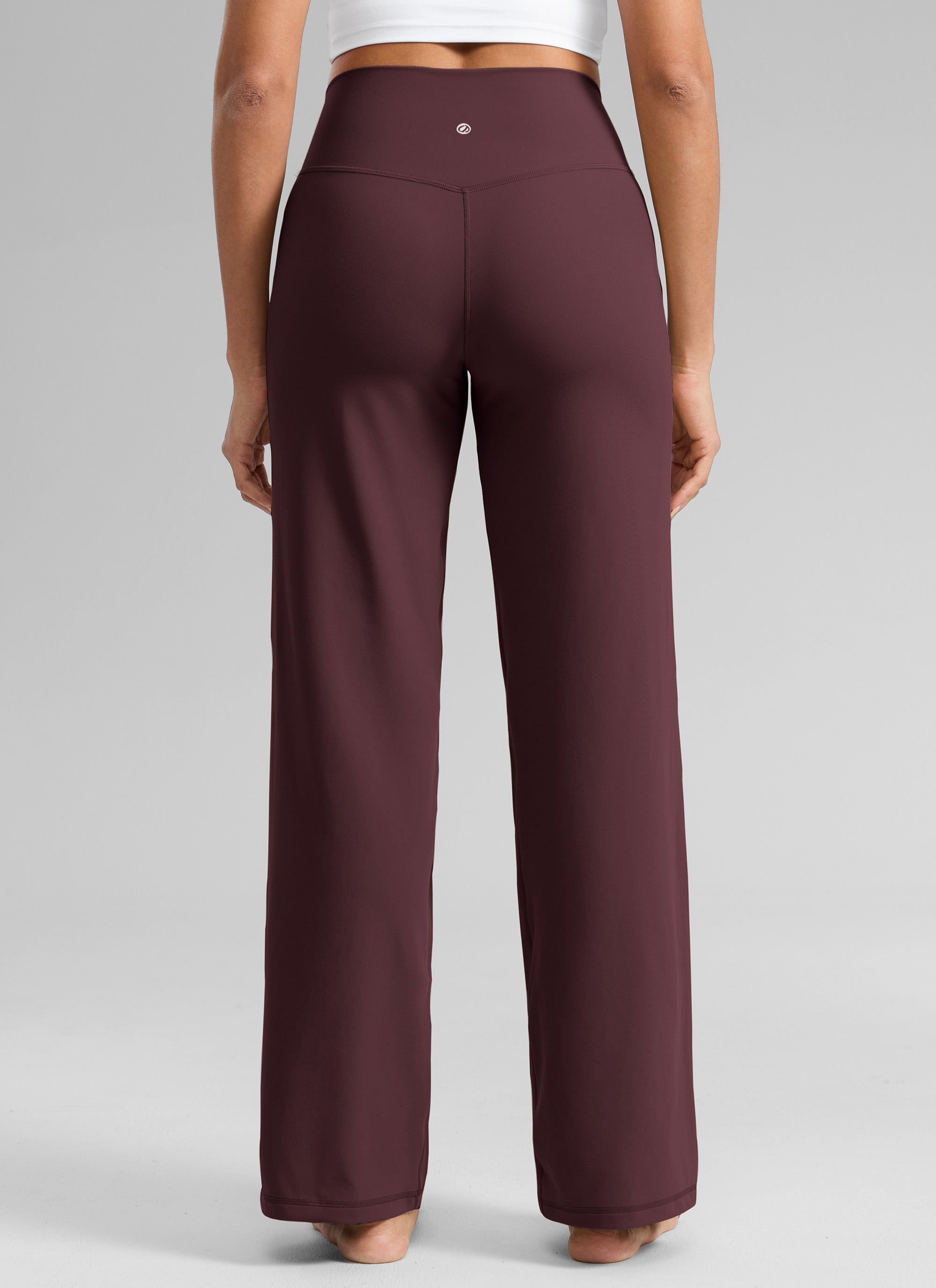 CRZ YOGA Damen Butterlift Weites Bein Hose mit Taschen - 79cm Reife Pflaume