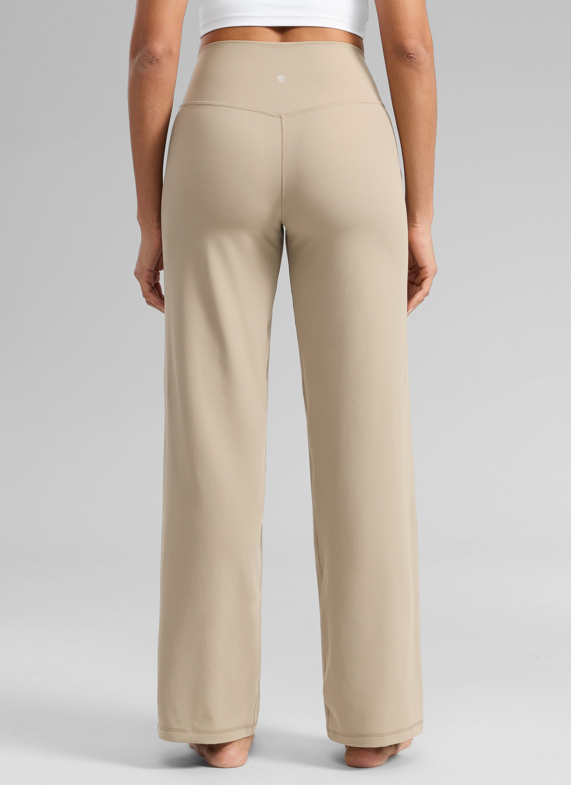 CRZ YOGA Damen Butterlift Weites Bein Hose mit Taschen - 79cm Eiche
