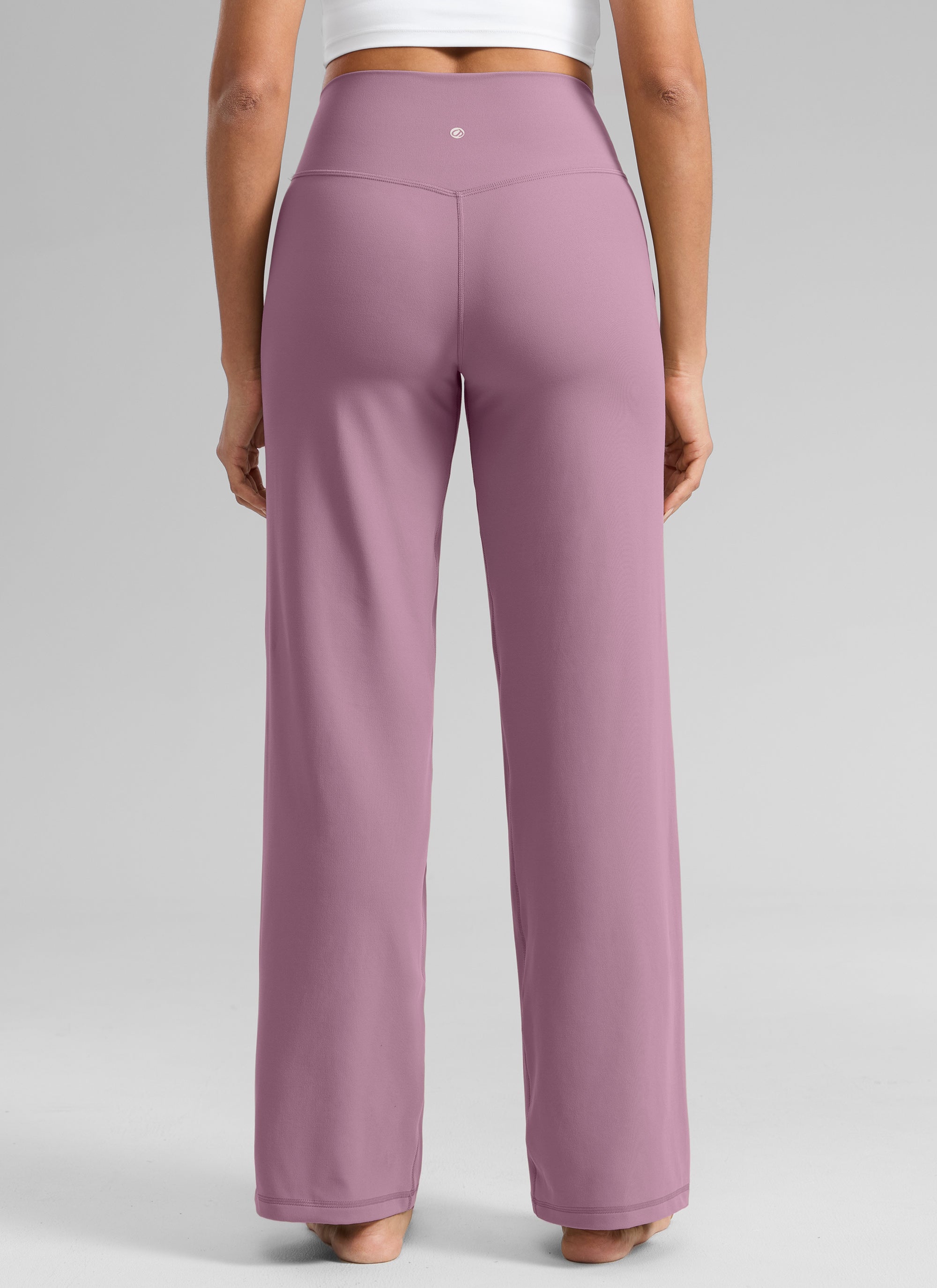 CRZ YOGA Damen Butterlift Weites Bein Hose mit Taschen - 79cm Lavendel Hell