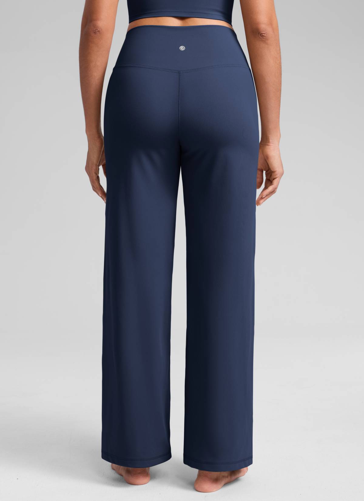 CRZ YOGA Damen Butterlift Weites Bein Hose mit Taschen - 79cm Club Blau