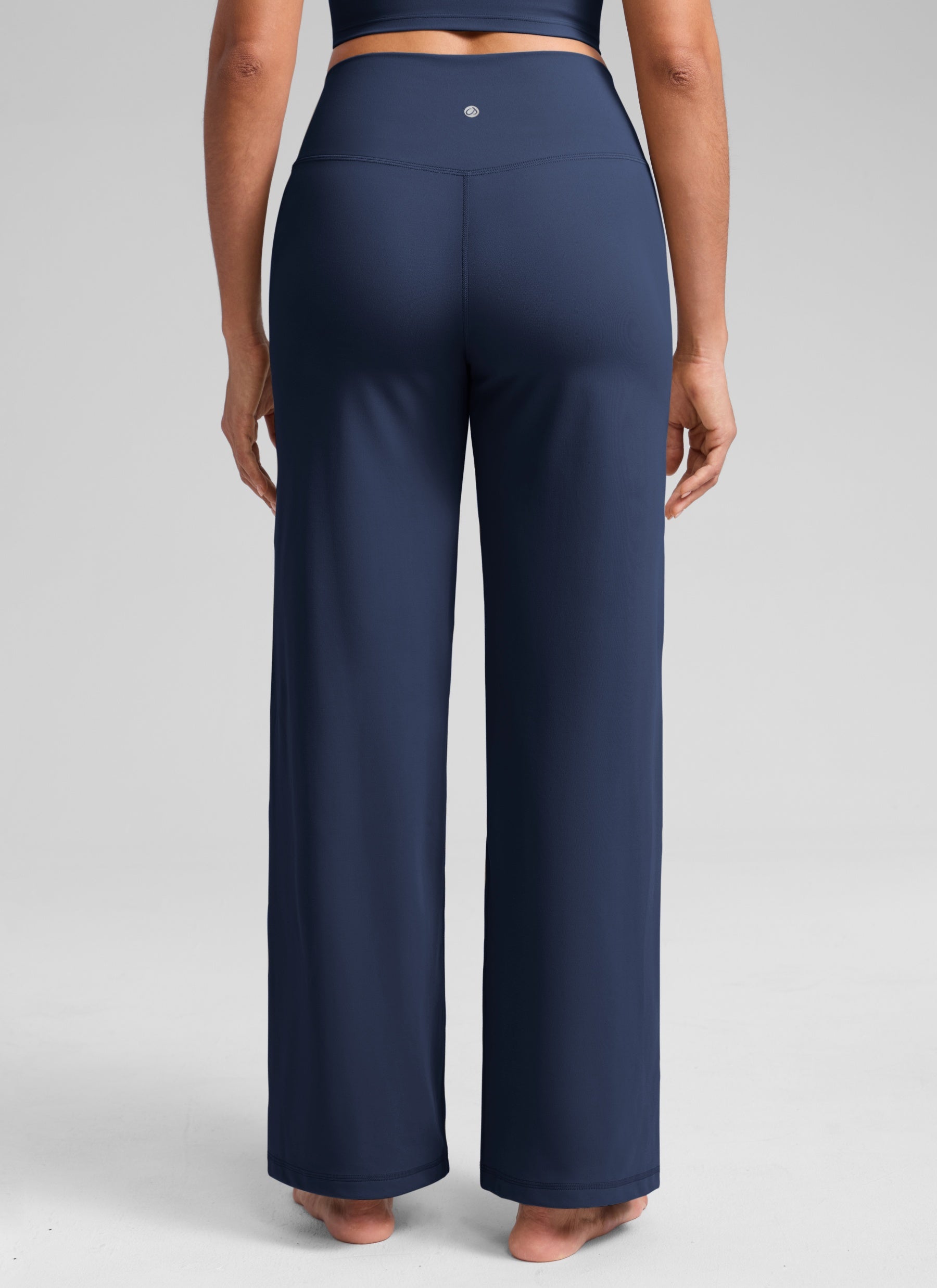 CRZ YOGA Damen Butterlift Weites Bein Hose mit Taschen - 84cm Club Blau