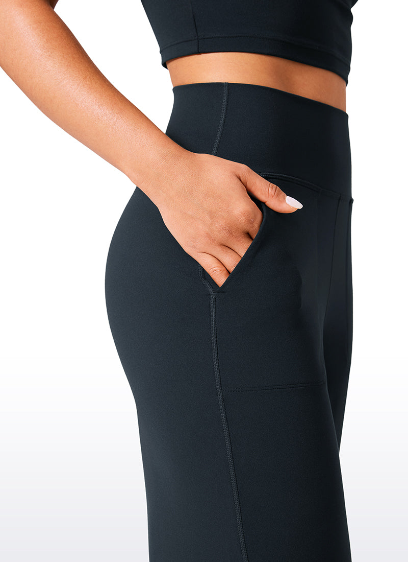 CRZ YOGA Damen Butterlift Weites Bein Hose mit Taschen - 84cm Echte Marine