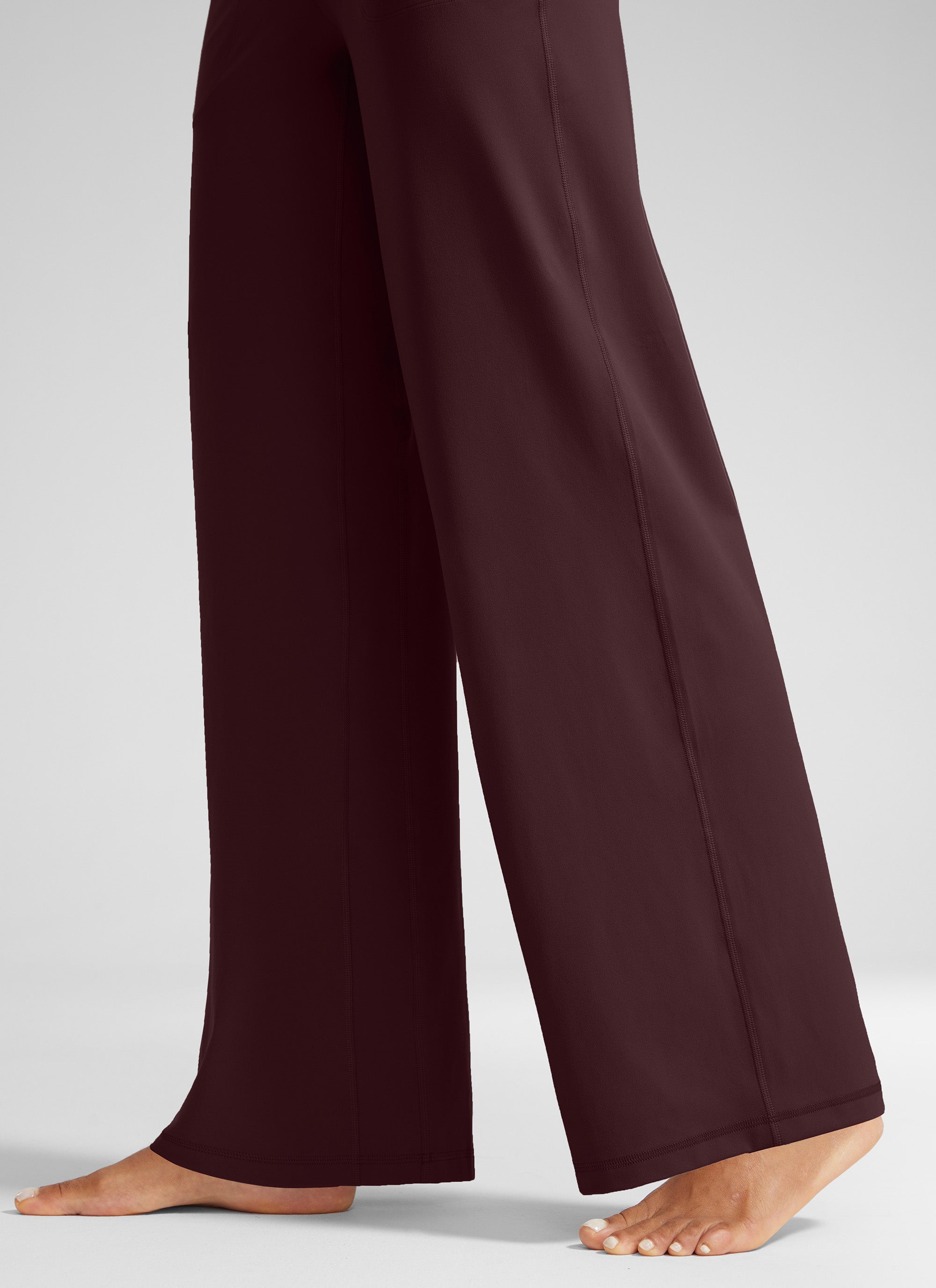 CRZ YOGA Damen Butterlift Weites Bein Hose mit Taschen - 84cm Reife Pflaume