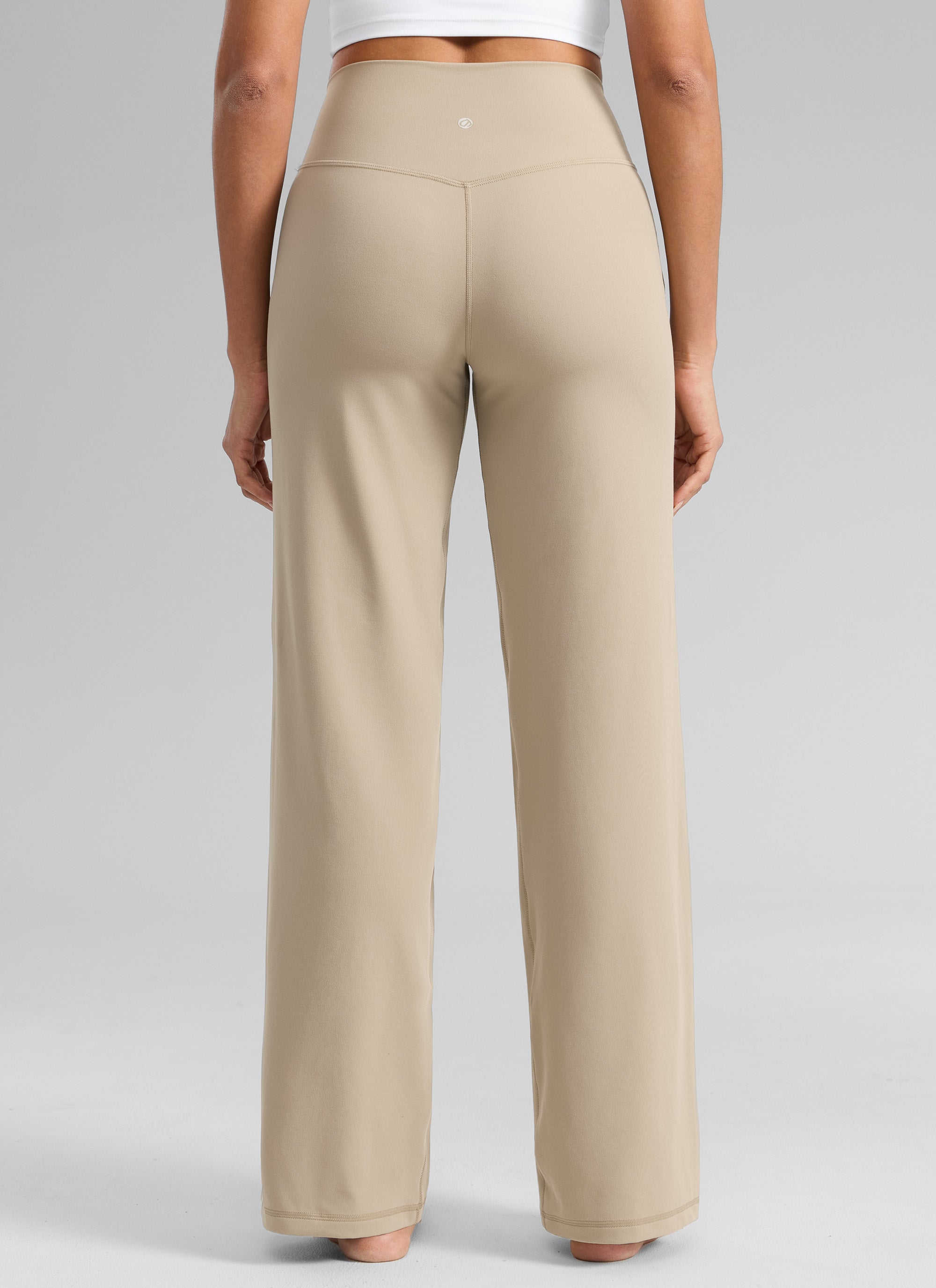 CRZ YOGA Damen Butterlift Weites Bein Hose mit Taschen - 84cm Eiche