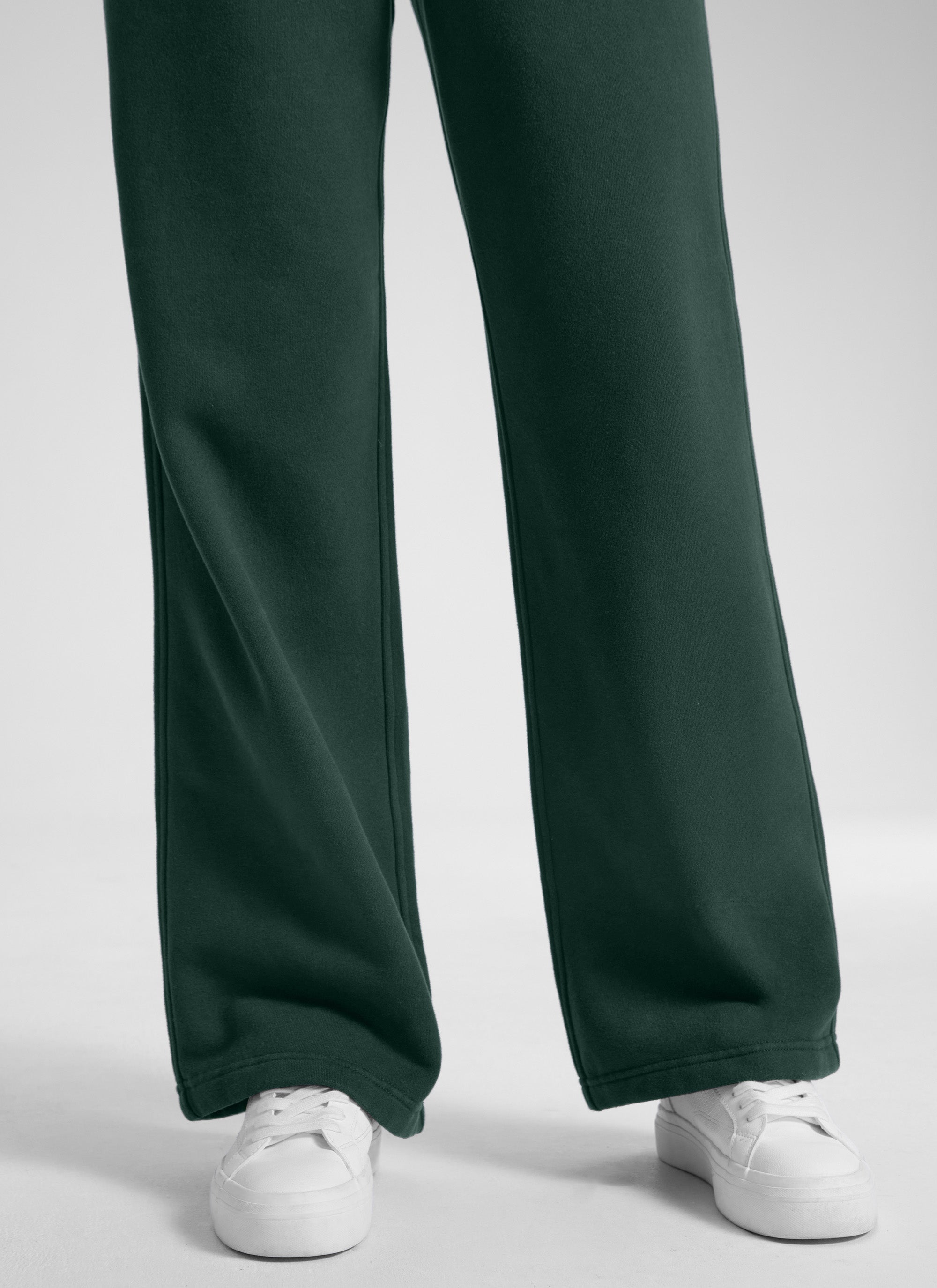 CRZ YOGA Damen Gefütterte Baumwolle Hose mit Taschen - 76 cm Legende Grün @model_info:Jenna