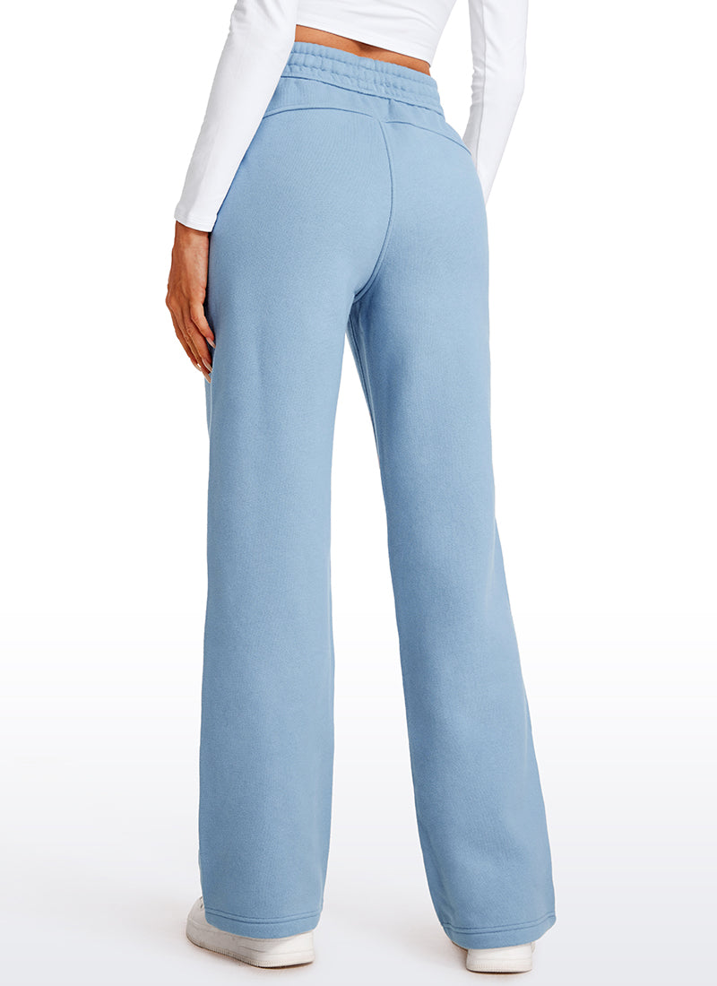 CRZ YOGA Damen Gefütterte Baumwolle Hose mit Taschen - 76 cm Cambric-Blau @model_info:Anna