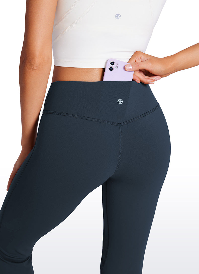 CRZ YOGA Damen Butterluxe Low Rise Flare Sporthose Leggings- 81cm Dämmerungsblau