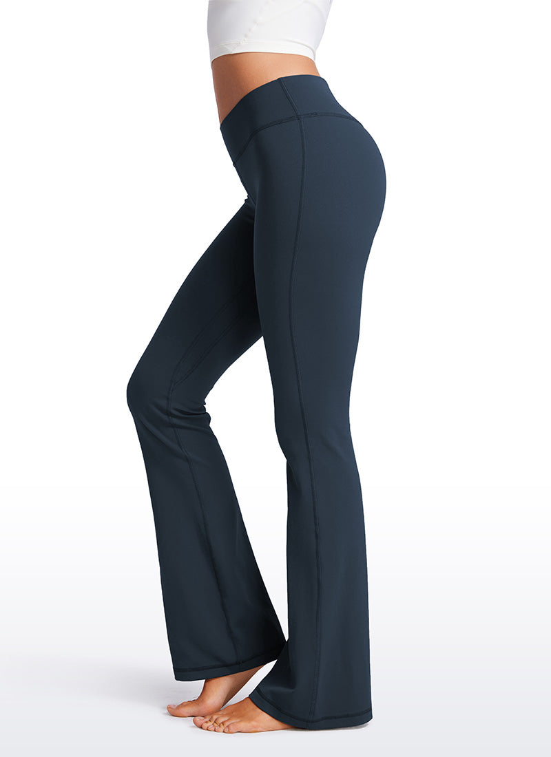 CRZ YOGA Damen Butterluxe Low Rise Flare Sporthose Leggings- 81cm Dämmerungsblau