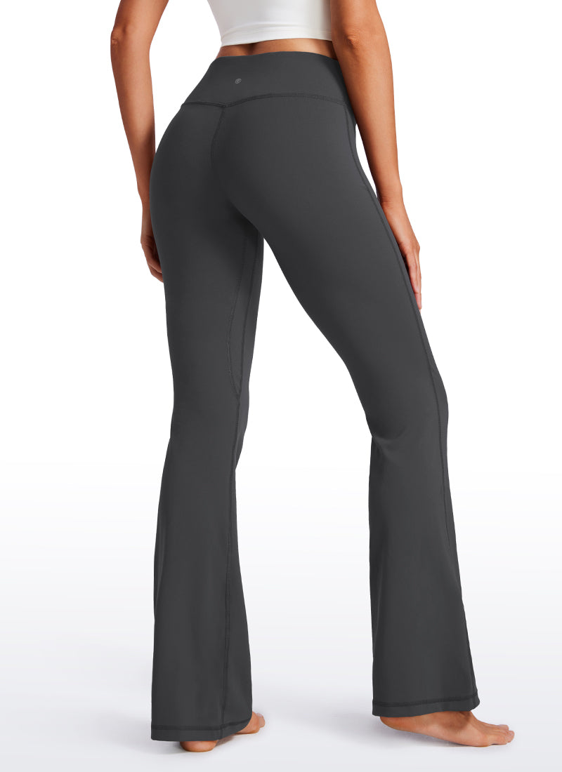 CRZ YOGA Damen Butterluxe Low Rise Flare Sporthose Leggings- 81cm Mysteriöses Grau