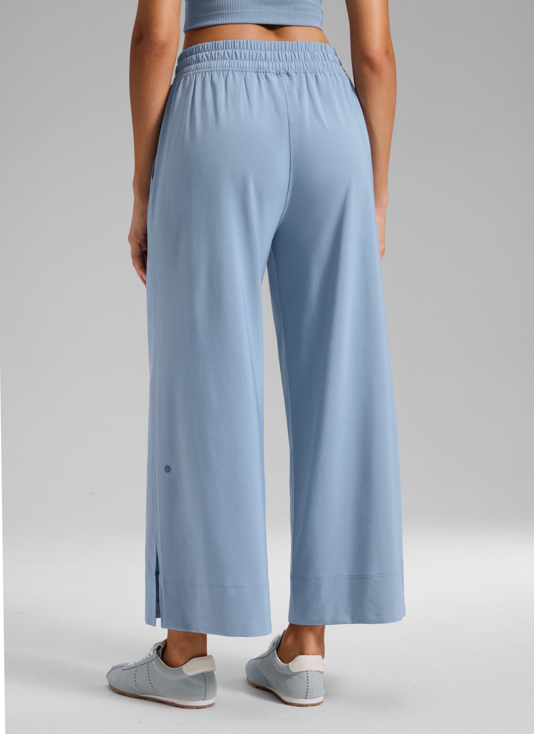 CRZ YOGA Damen Leicht Weites Bein mit Taschen - 64cm Das Brisenblau