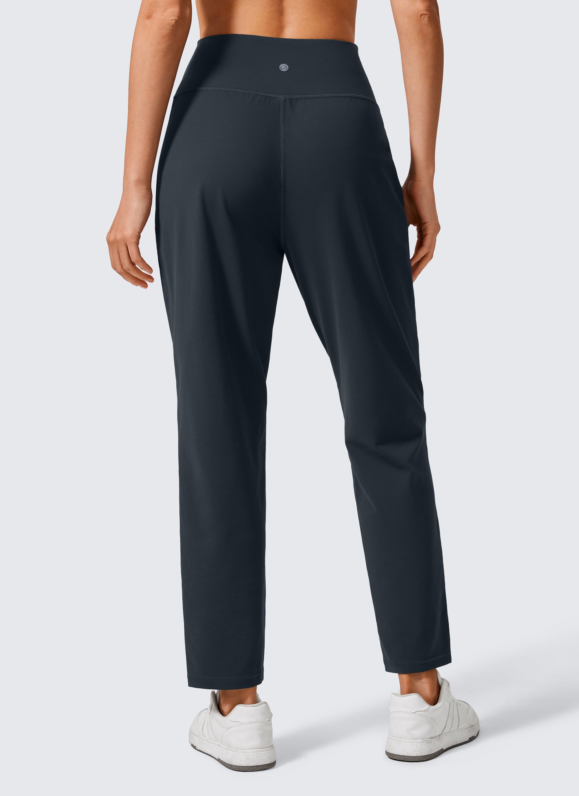 CRZ YOGA Damen Butterlift Konisch Zulaufend Plissee 7/8 Hosen Echte Marine