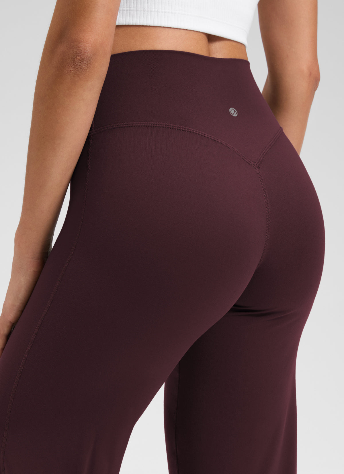 CRZ YOGA Damen Softretch Hohe Taille Weites Bein Yoga Leggings - 76cm Reife Pflaume