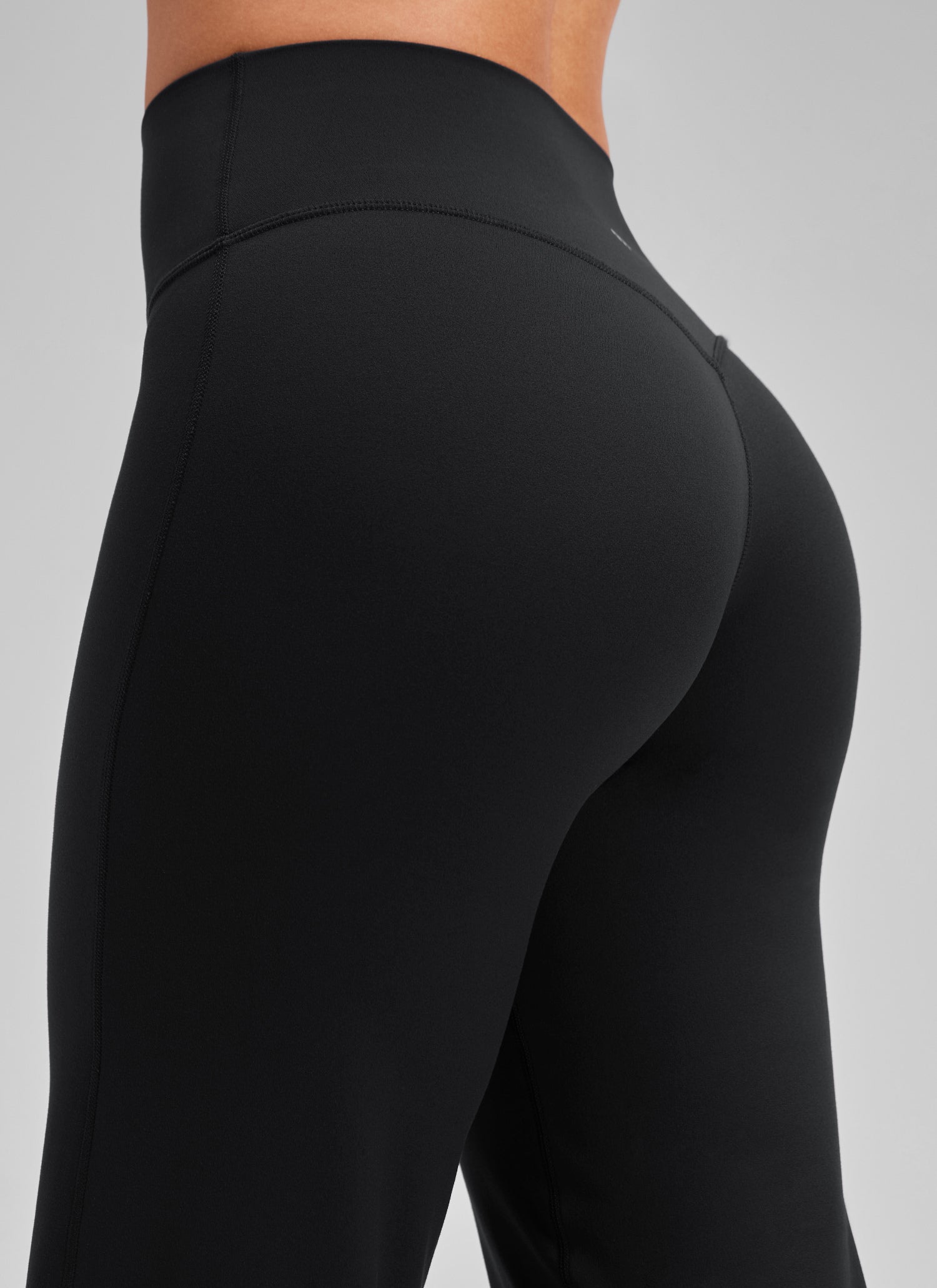 CRZ YOGA Damen Softretch Hohe Taille Weites Bein Yoga Leggings - 76cm Schwarz