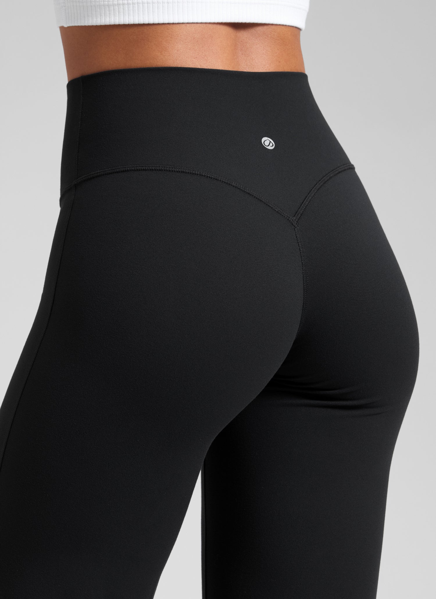 CRZ YOGA Damen Softretch Hohe Taille Weites Bein Yoga Leggings - 71cm Schwarz
