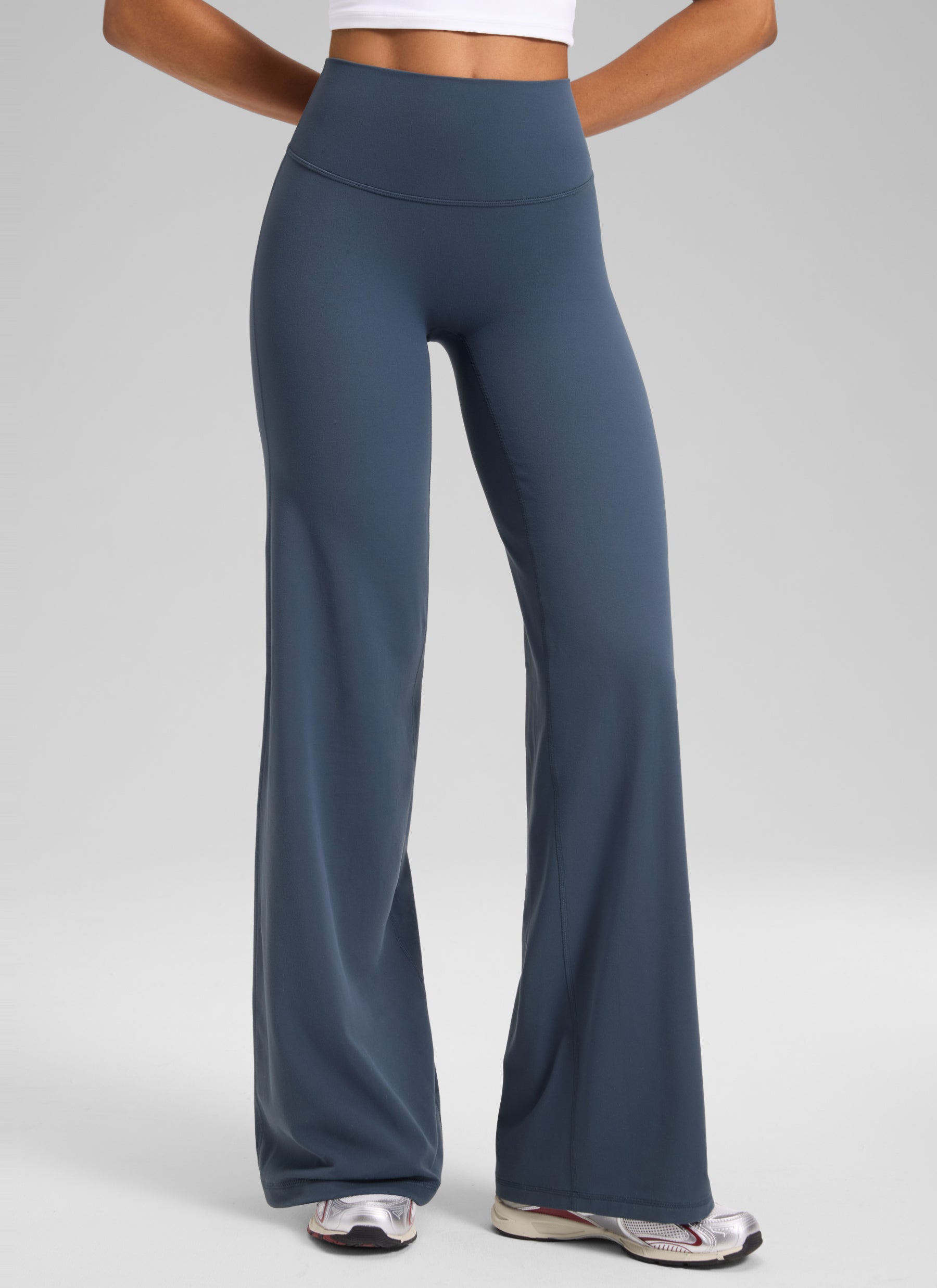 CRZ YOGA Damen Softretch Hohe Taille Weites Bein Yoga Leggings - 76cm Sternenlicht