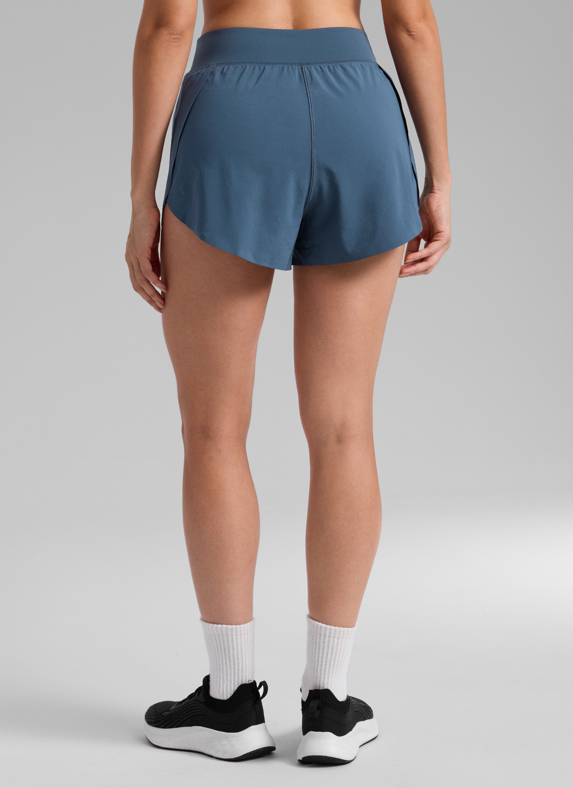 CRZ YOGA Damen Splits Sport Shorts mit Reißverschlusstasche - 7,6 cm Sternenlicht