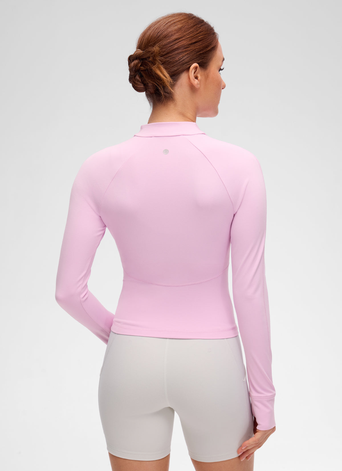 CRZ YOGA Damen Butterluxe V-Neck taillenlang Jacke mit Taschen Vita Rosa