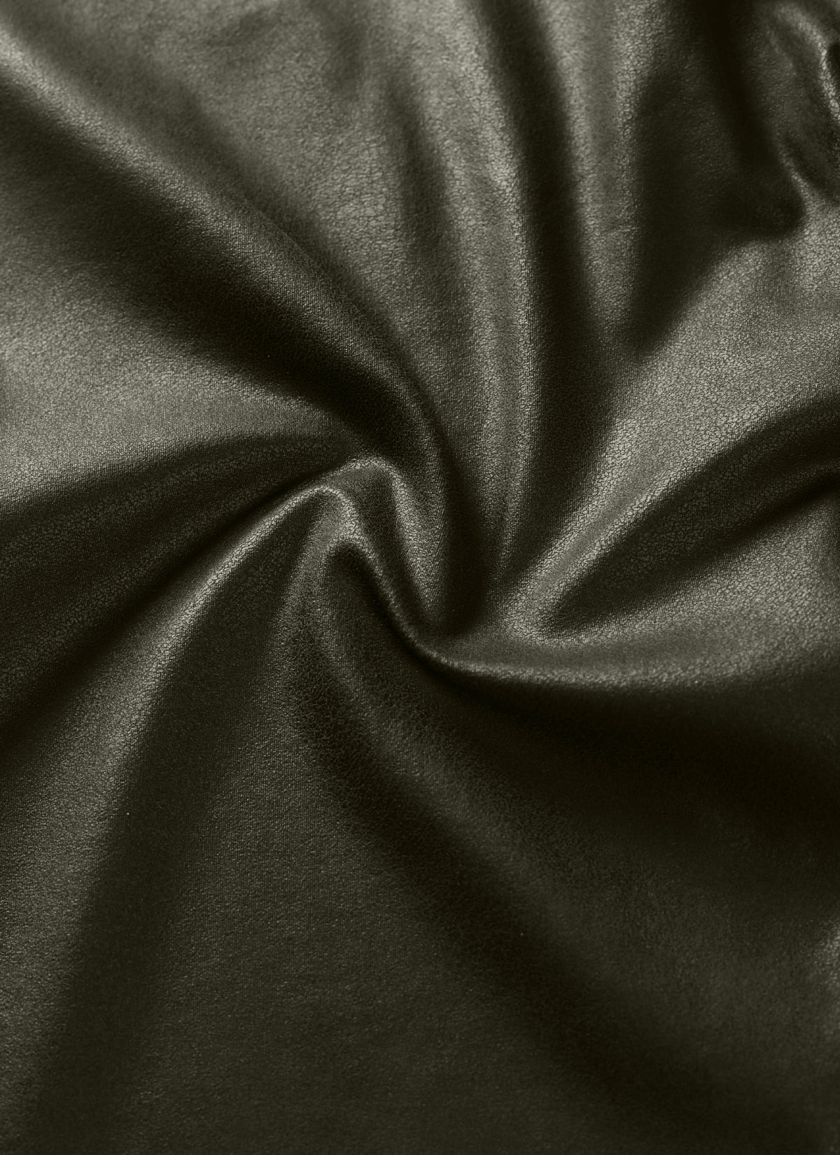 CRZ YOGA Damen Butterluxe Faux Leder Kunstleder-Leggings - 64cm Olivgrünes Folienmuster