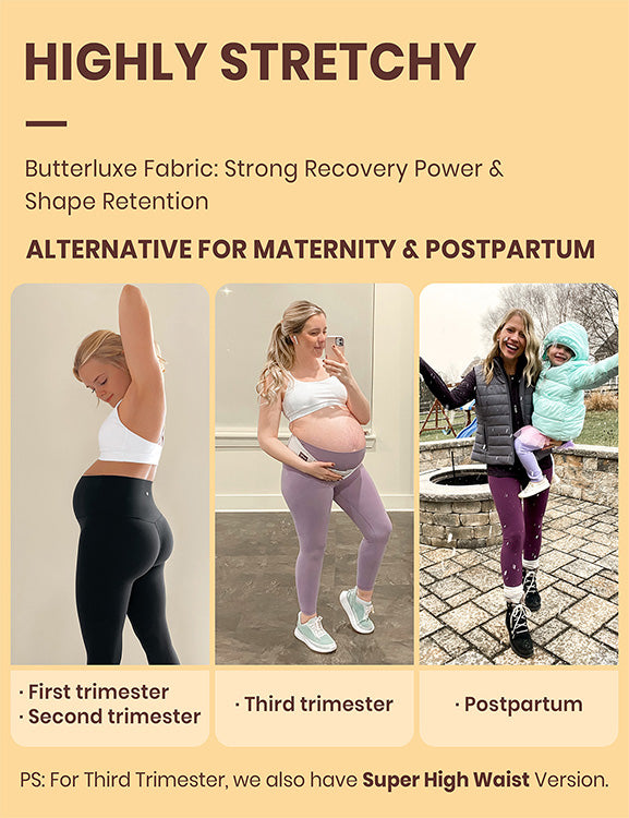 CRZ YOGA Butterluxe Damen High Waist Sport Leggings- 64cm Tornado